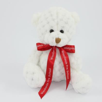 15cm Snow Waffle bear bow