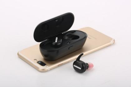 Bluetooth plastic headphones with case Case