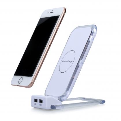 Wireless charger W06 with USB ports