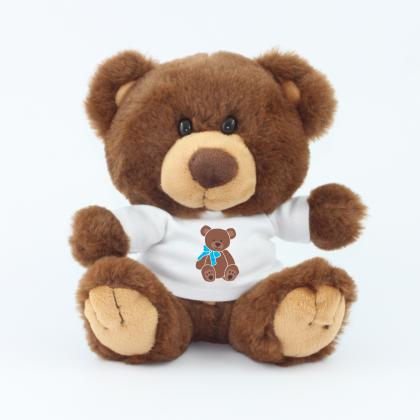 15cm Charlie Bear Chocolate Tshirt