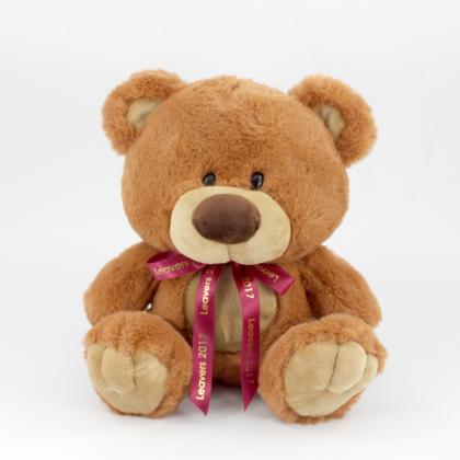 25cm Charlie Bear Caramel Bow