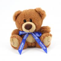 15cm Charlie Bear Caramel Bow