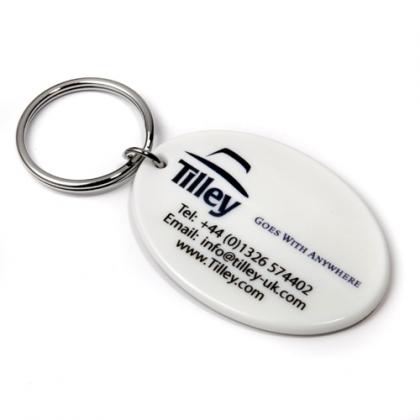 Recycled 50mm Oval Keyring