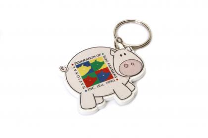 Recycled Pig Shaped Keyring