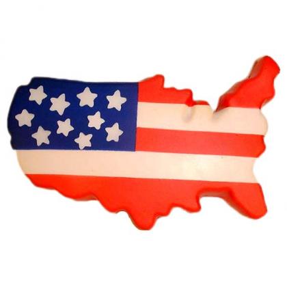 Map / America Flag Stress Shape
