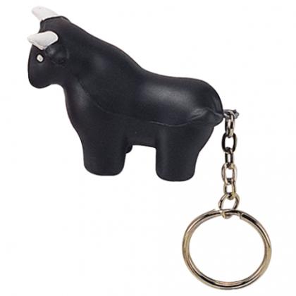Bull Keyring Stress Shape