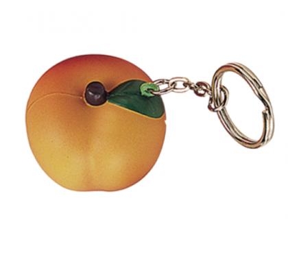 Peach Keyring Stress Shape