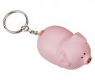 Pink Pig Keyring Stress Shape