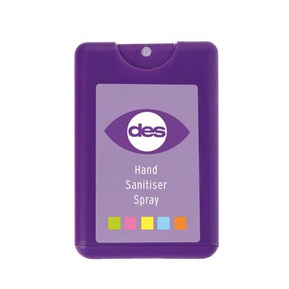 Credit Card Hand Sanitiser Spray, 20ml