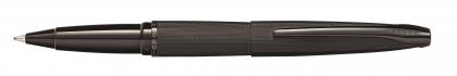 CROSS ATX BRUSHED BLACK ROLLING BALL PEN. Brushed Black PVD Ethched Diamond Parrern with Polished Black PVD Appointments.