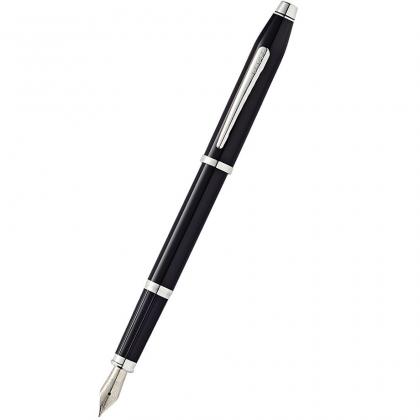 CROSS Century II Black Lacquer with Rhodium Appointments FP