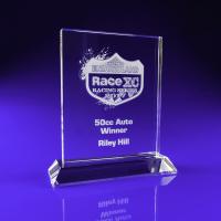 Crystal Glass Ice Clear Award or Trophy