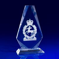 Crystal Glass Armed Forces Award or Paperweight