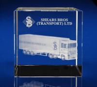 Crystal Glass Freight Award or Paperweight