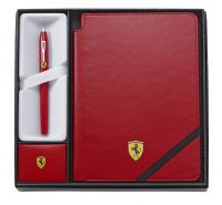 CROSS FERRARI CENTURY II CHROME ROLLER BALL PEN AND JOURNAL SET.