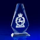 Crystal Glass Crest Award or Paperweight