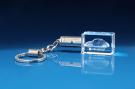 Crystal Glass Exhibition Keyring, Paperweight or Award