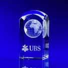 Crystal Glass Globe Award, Trophy or Paperweight