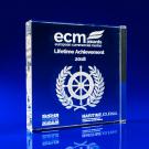 Crystal Glass Achievement Award or Paperweight