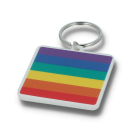 Recycled PRIDE 45mm Square Keyring