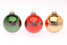 Shatterproof bauble 70mm 1 Colour/Glitter print.