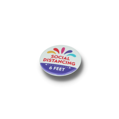 Recycled SOCIAL DISTANCING BUTTON BADGE – 37MM CIRCLE