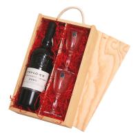 PORT GIFT BOX WITH CRYSTAL GLASSES