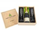 CHAMPAGNE GIFT BOX WITH CRYSTAL FLUTES Bottle
