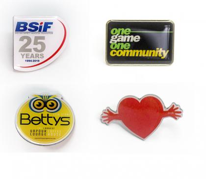 STAINLESS STEEL METAL PRINTED LAPEL BADGE