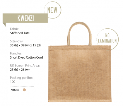 KWENZI Natural Jute Bag