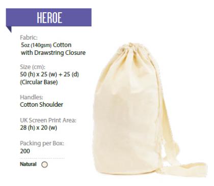 HEROE drawstring Bag