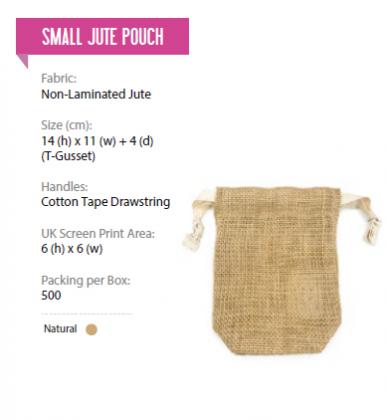 SMALL JUTE POUCH