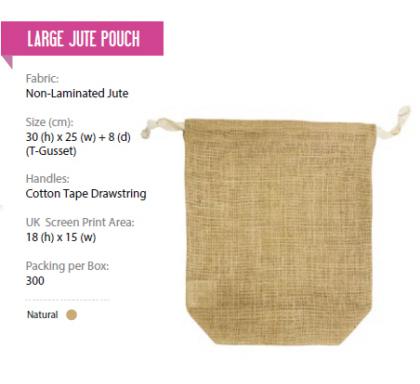 LARGE JUTE POUCH