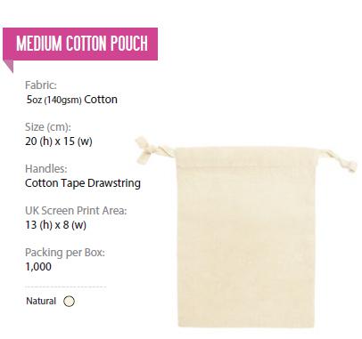 MEDIUM COTTON POUCH