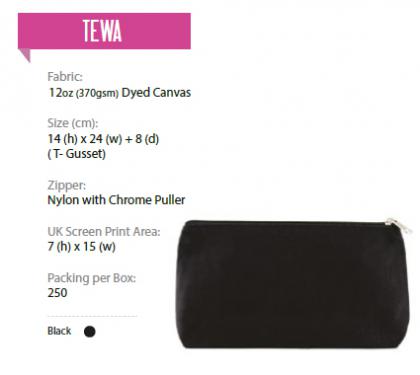 TEWA Canvas Zipped Pouch