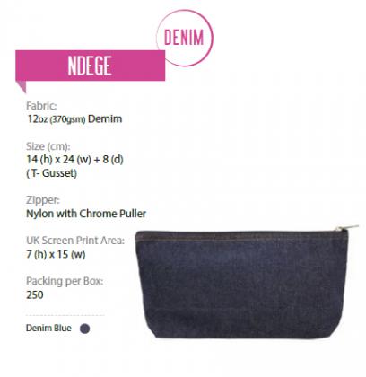 denim zipped pouch