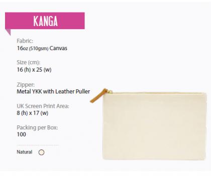 KANGA Canvas Zipped Pouch