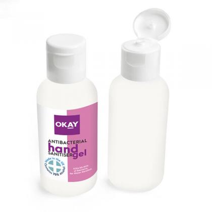 Hand Sanitiser Gel in a PCR Bottle with Flip Cap, 50ml