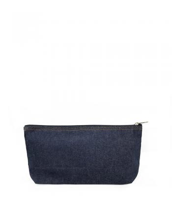 denim zipped pouch