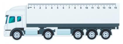 15 cm ruler, truck