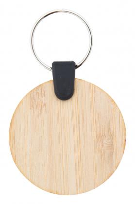 bamboo keyring, round