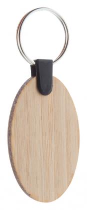 bamboo keyring, oval