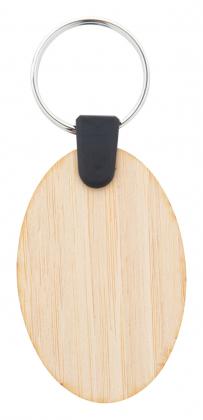 bamboo keyring, oval