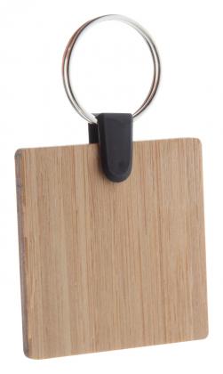 bamboo keyring, square