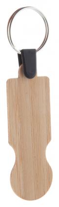 bamboo trolley coin keyring
