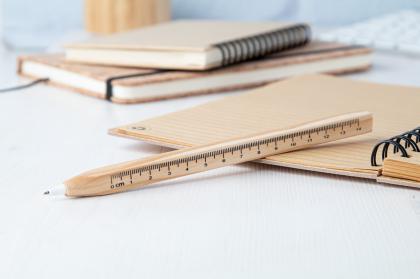 ballpoint pen with ruler