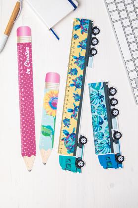 12 cm ruler, pencil