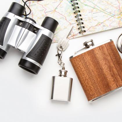 keyring with hip flask