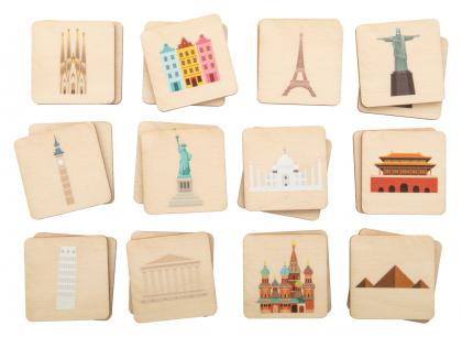 memory game, landmarks