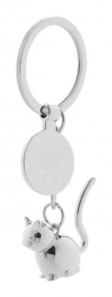 trolley coin keyring, cat
